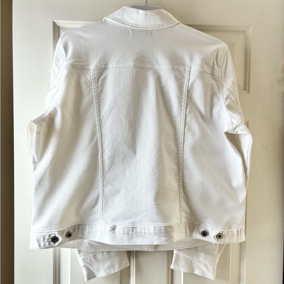 Liz Claiborne Women’s Mid-weight Denim Jean Jacket White Size XXL - Picture 6 of 16